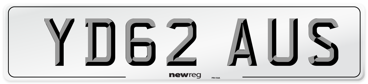 YD62 AUS Number Plate from New Reg